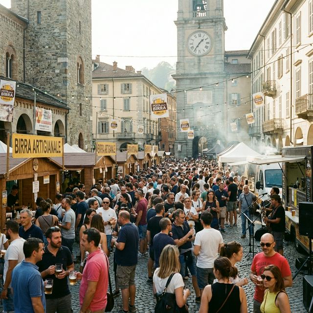 Piazza Martiri a Biella durante il festival.